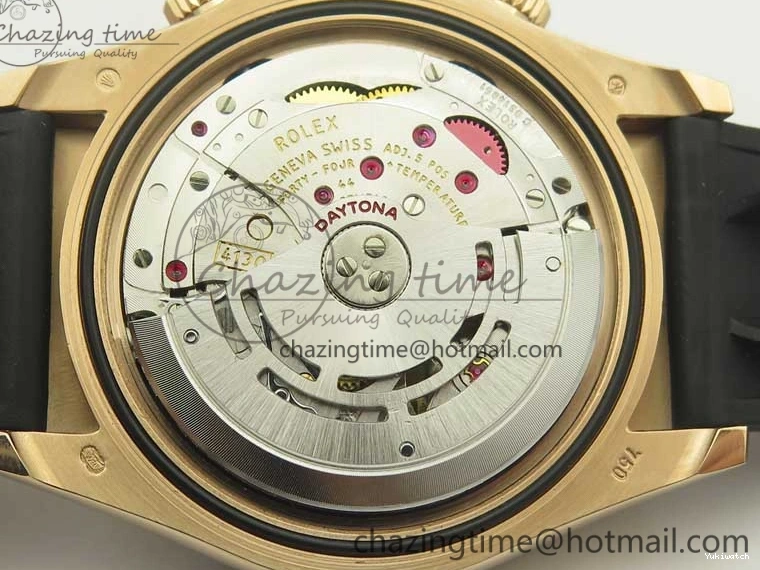 On Daytona Gold Black Super Clone Best Dial 116515 Edition 1:1 Rubber A4130 Strap Rose V2 ARF 1229